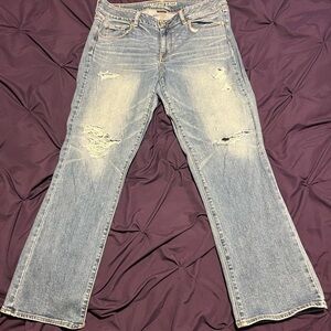 American Eagle Outfitters Light Blue Straight Leg Jeans